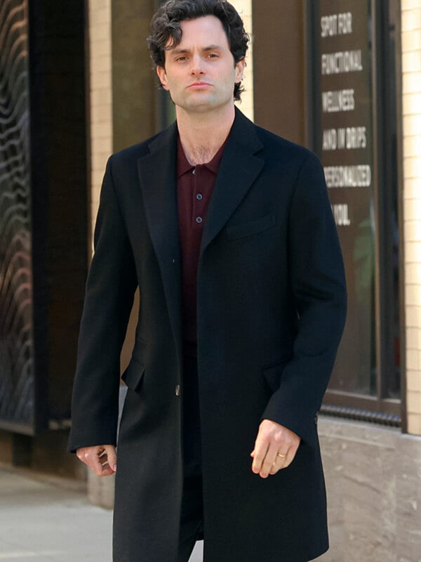 Joe Goldberg You Season 5 Black Wool Coat