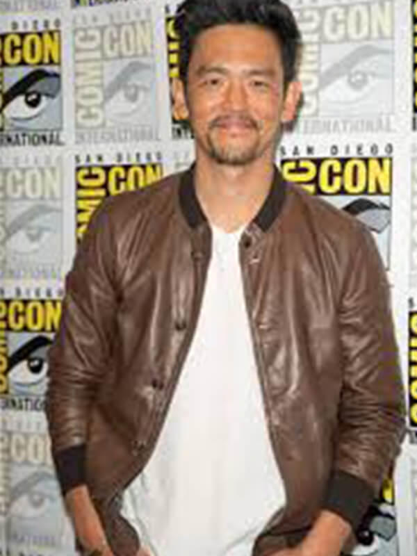 John Cho Brown Leather Jacket