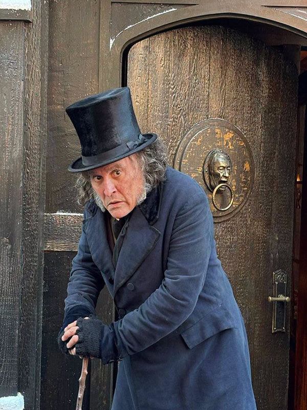 Johnny Depp Ebenezer 2026 Blue Trench Coat