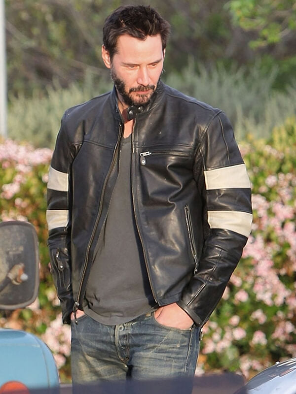 Keanu Reeves Black Leather Jacket