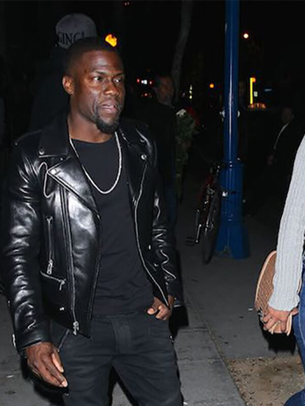 Kevin Hart Black Leather Jacket