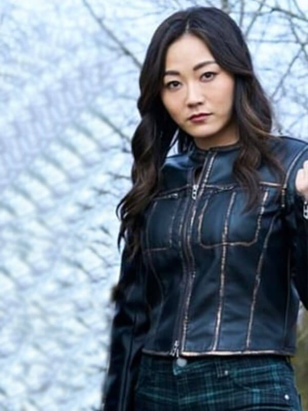 Kimiko Miyashiro The Boys Season 05 Black Biker Jacket