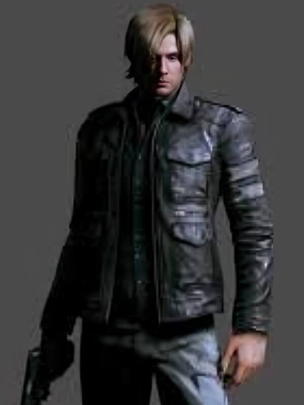Leon Scott Kennedy Resident Evil 6 Black Leather Jacket