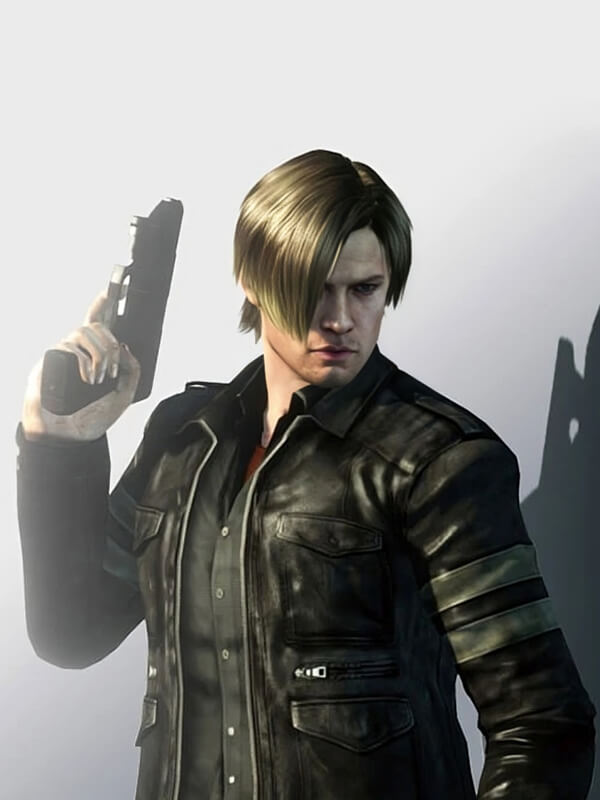 Leon Scott Kennedy Resident Evil 6 Black Leather Jacket