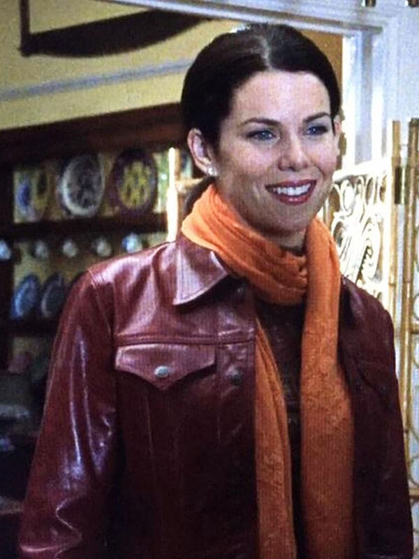Lorelai Gilmore Girls Season 03 Red Leather Jacket