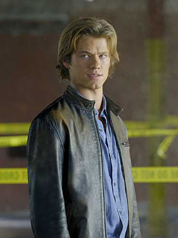MacGyver 1985 Lucas Till Black Leather Jacket