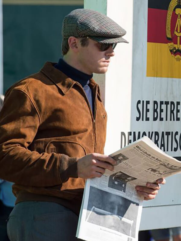 Man From Uncle 2015 Armie Hammer Brown Suede Leather Jacket