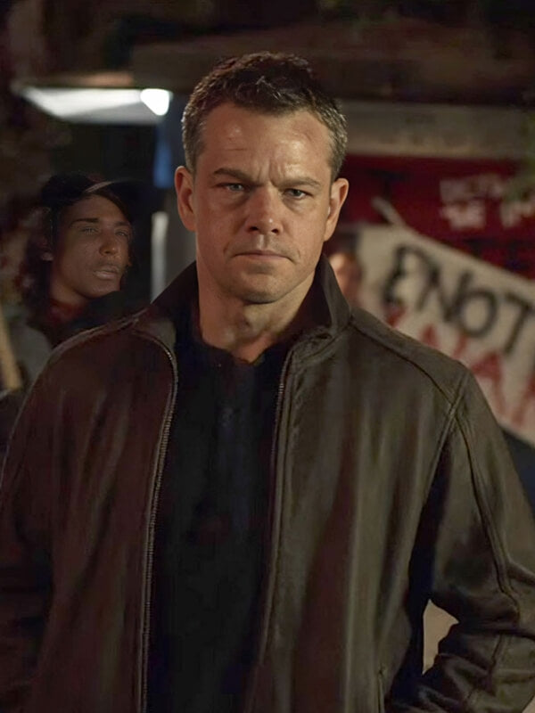 Matt Damon Jason Bourne 2016 Brown Leather Jacket