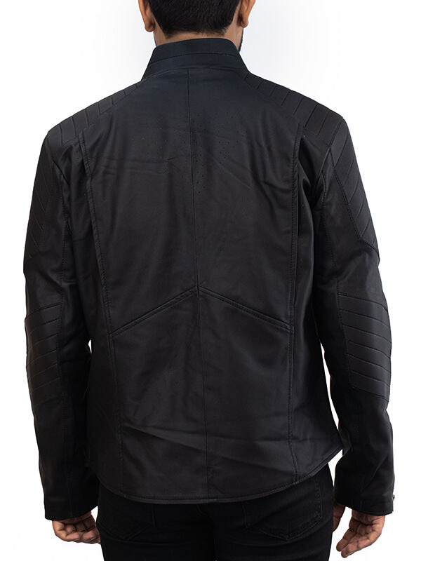 Mens Batman Vintage Black Leather Jacket