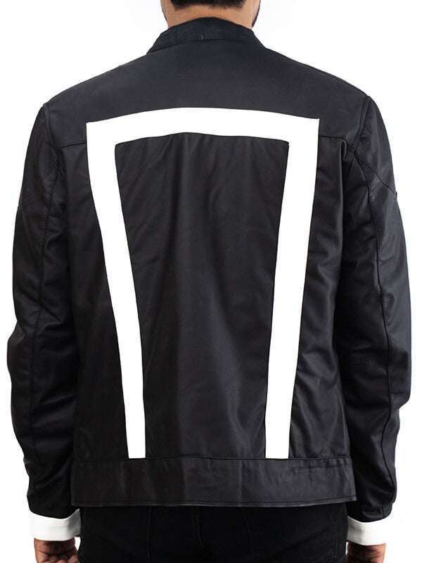 Mens Black Ghost Rider Leather Jacket