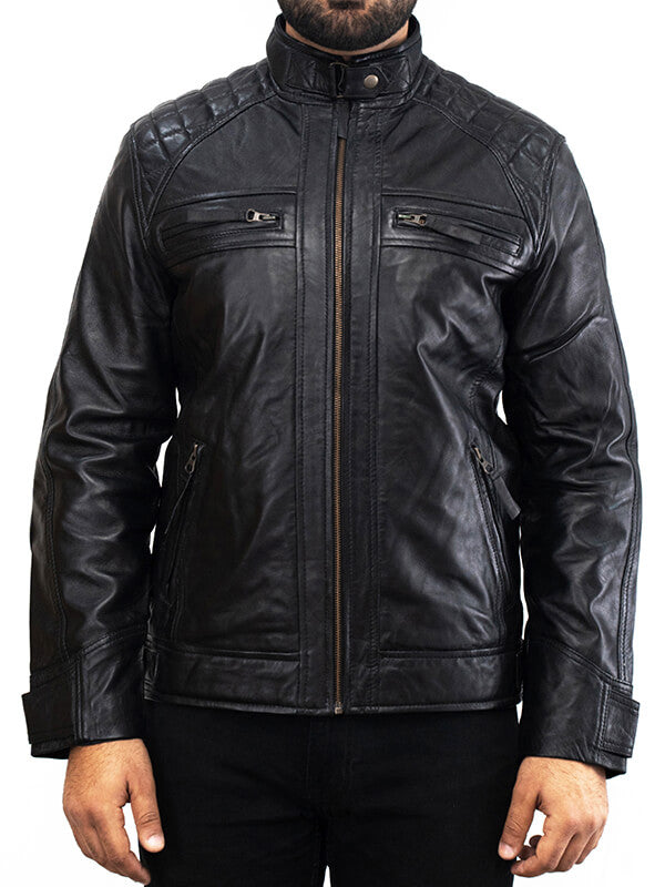 Mens Black Leather Jacket