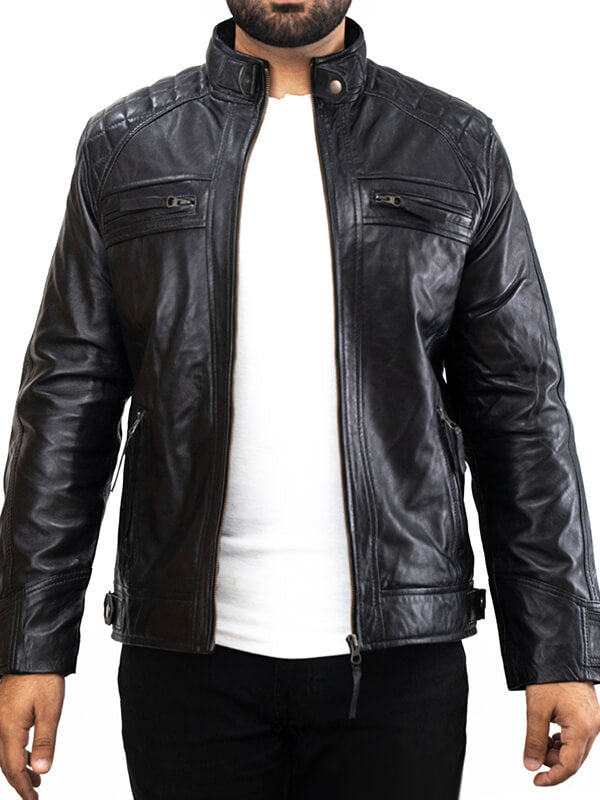 Mens Black Leather Jacket