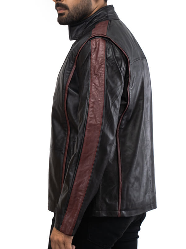 Mens Black N7 Geniune Leather Jacket