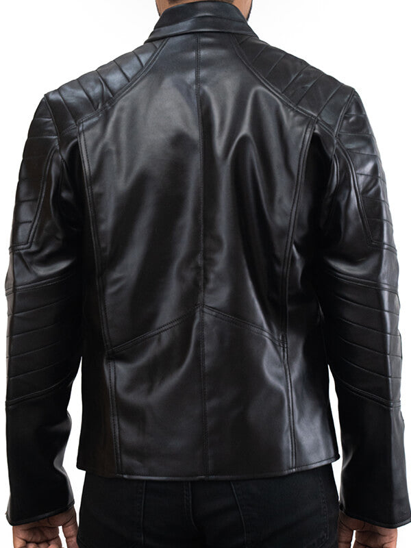 Mens Punisher Frank Castle Leather Black Jacket