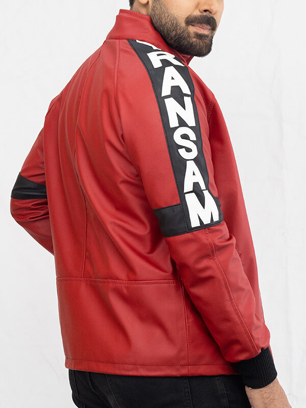 Mens Red Smokey And The Bandit Burt Reynolds Leather Costume jacket