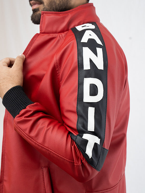 Mens Red Smokey And The Bandit Burt Reynolds Leather Costume jacket