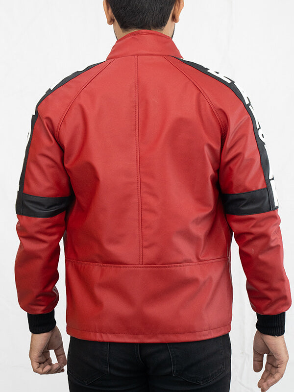 Mens Red Smokey And The Bandit Burt Reynolds Leather Costume jacket