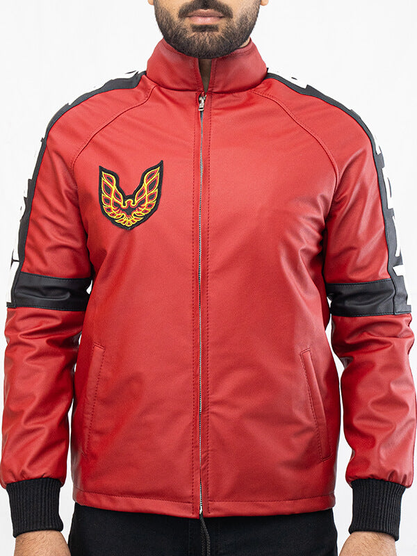 Mens Red Smokey And The Bandit Burt Reynolds Leather Costume jacket
