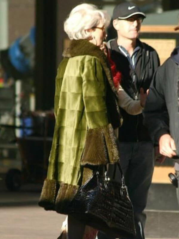Meryl Streep The Devil Wears Prada 2 Green Fur Coat