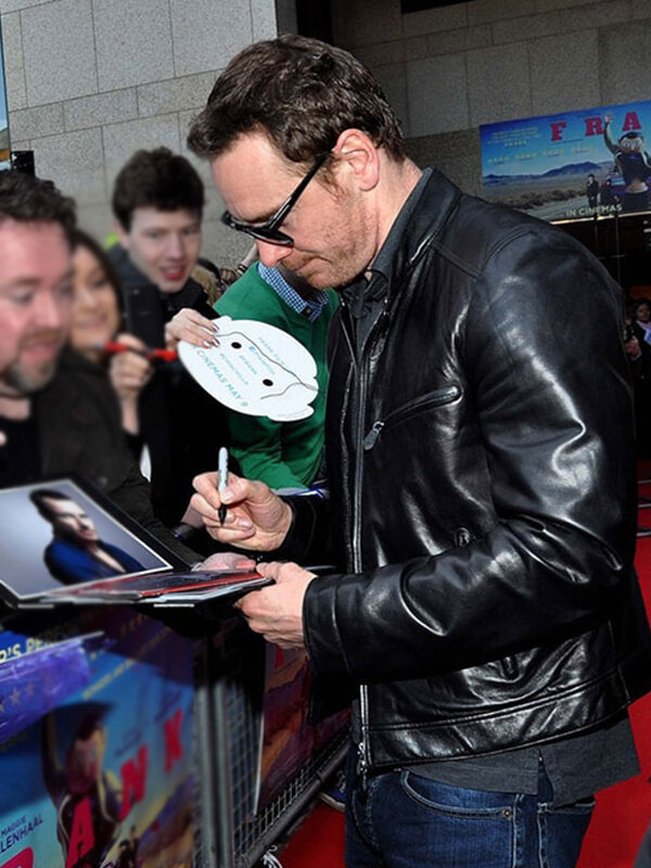 Michael Fassbender Black Leather jacket