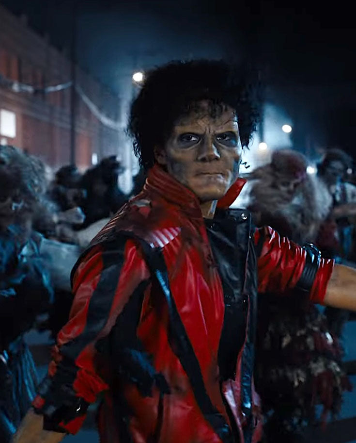 Jaafar Jackson Michael 2026 Red Leather Thriller Jacket