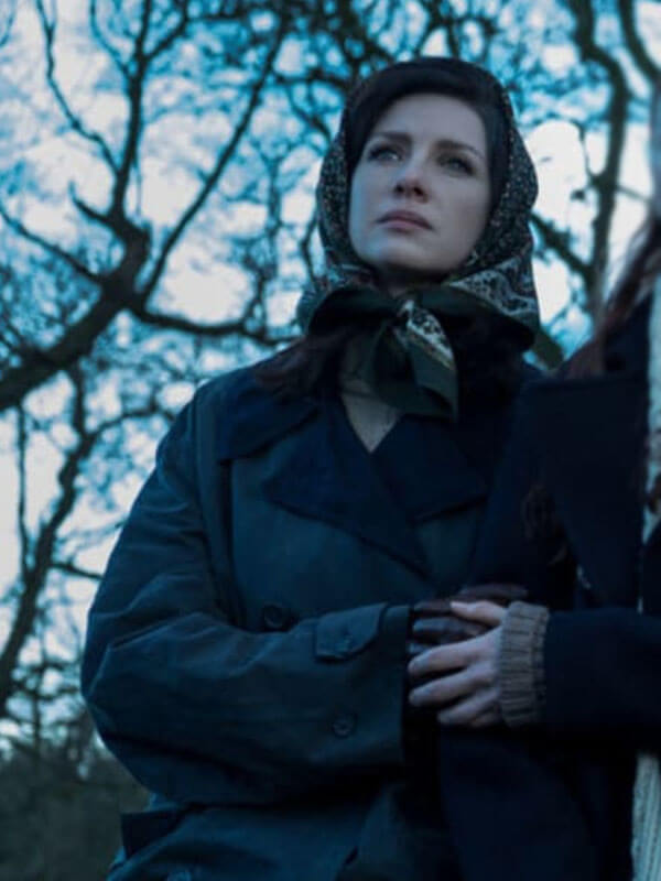 Outlander Claire Fraser Black Cotton Coat
