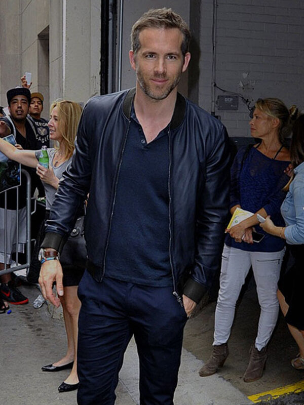 Ryan Reynolds Black Leather Jacket