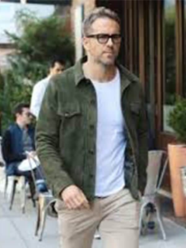 Ryan Reynolds Suede Leather Jacket