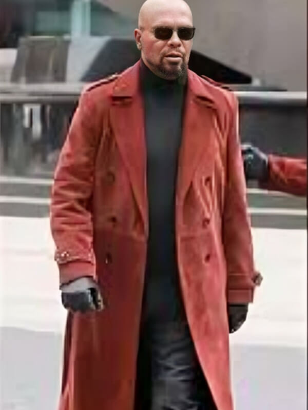 Shaft 2019 Samuel L. Jackson Red Leather Coat