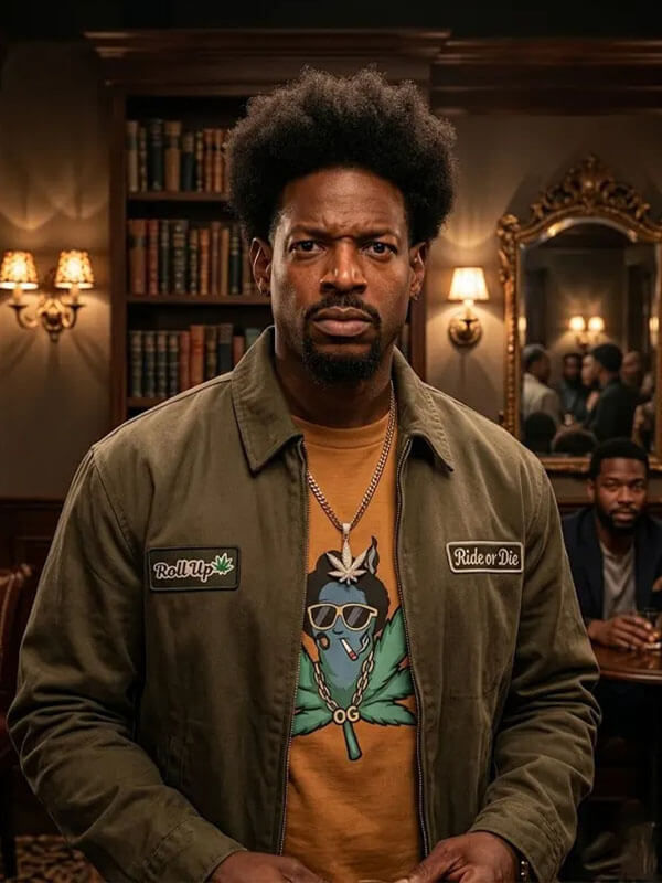 Shorty Meeks Scary Movie 6 Brown Cotton Jacket