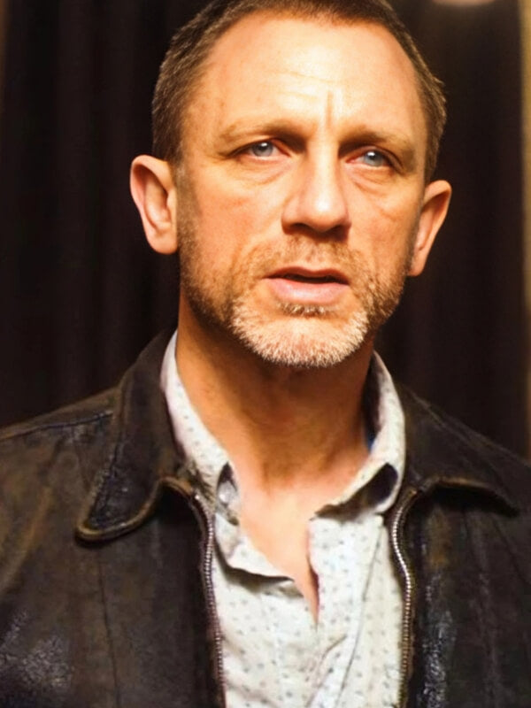 Skyfall 2012 Daniel Craig Brown Suede Leather Jacket