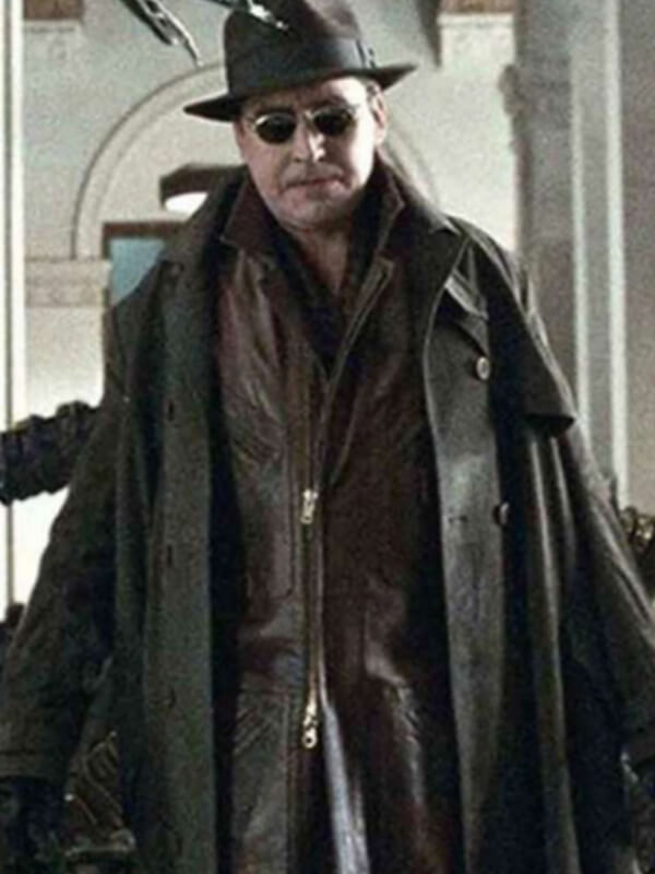Spiderman No Way Home Alfred Molina Green Trench Wool Coat