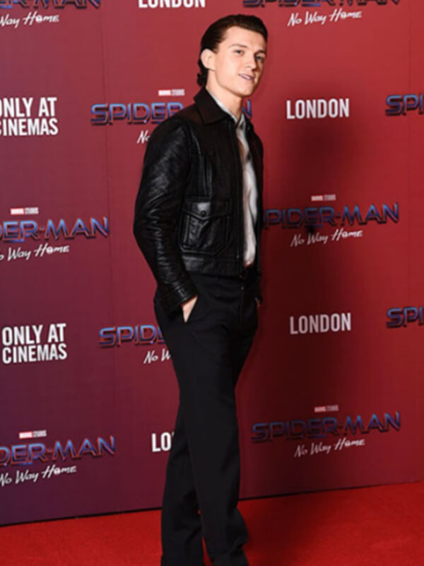 Spiderman No Way Home Tom Holland Event Leather Jacket