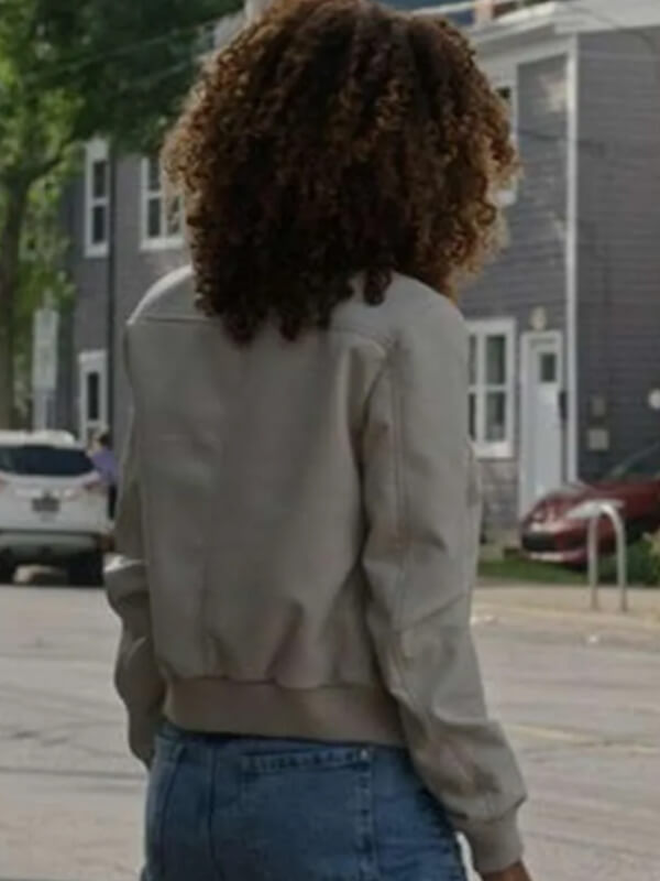 Sullivan’s Crossing 2023 Lindura White Leather Jacket Sydney Shandon