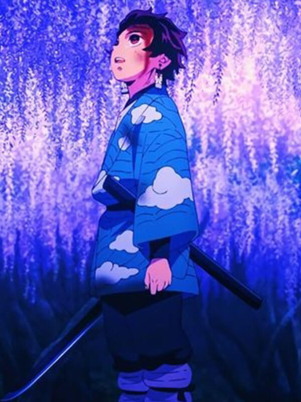 Tanjiro Kamado Demon Slayer Season 1 Blue Coat.
