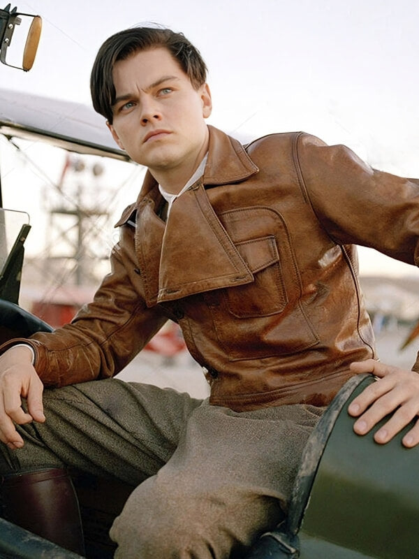 The Aviator Leonardo DiCaprio Brown Leather Jacket