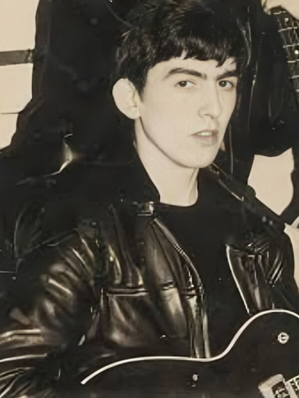 The Beatles George Harrison Black Leather Jacket