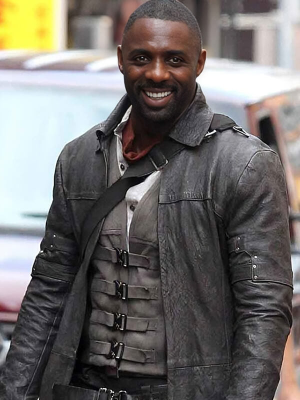 The Dark Tower 2017 Idris Elba Black Leather Long Coat