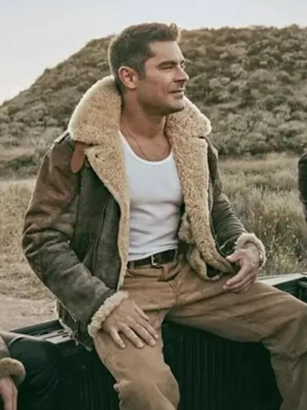 The Iron Claw 2023 Zac Efron Leather Jacket