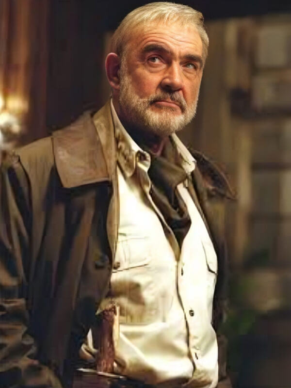 The League of Extraordinary Gentlemen Scean Connery Brown Waxed Leather Vest