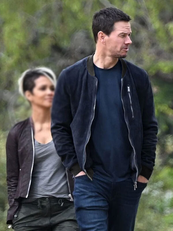 The Union 2024 Mark Walhberg Blue Suede Leather Jacket