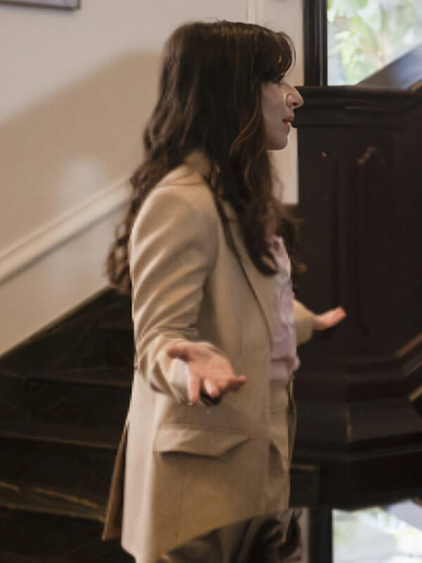 The White Lotus Sabrina Impacciatore Beige Coat