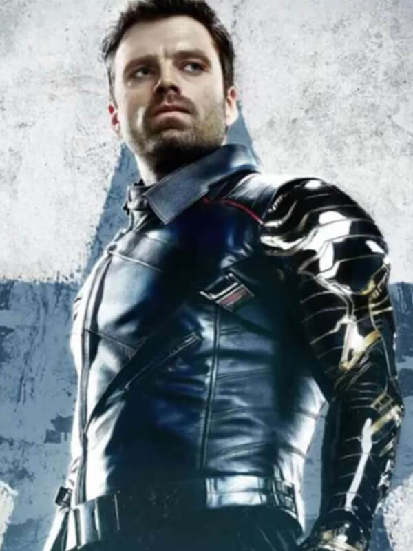 Thunderbolts 2025 Sebastian Stan Black Leather Jacket