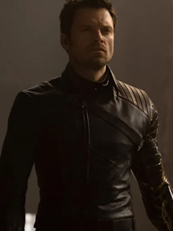 Thunderbolts 2025 Sebastian Stan Black Leather Jacket