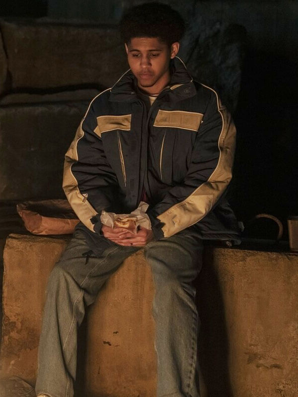 Victor Aguilar The Penguin Season 01 Blue Polyester Jacket