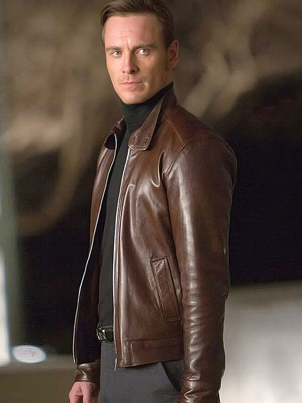 X Men First Class Magneto Brown Leather Jacket