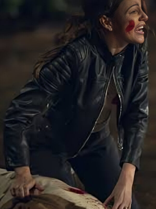 Zombieland Double Tap 2019 Emma Stone Black Leather Jacket