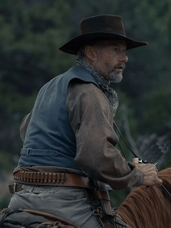 1923 2022 John Dutton Black Cotton Vest