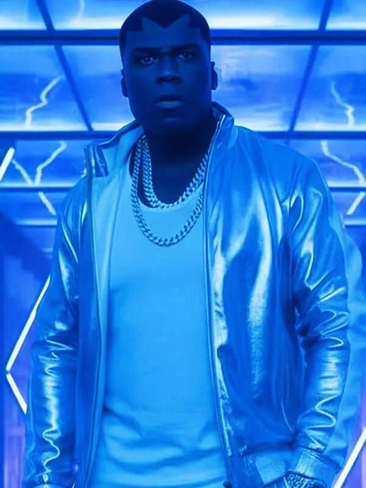 50 Cent Street Figther 2026 White Leather Jacket