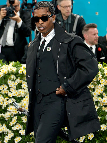 A$AP Rocky Met Gala 2025 Black Marmot Jacket